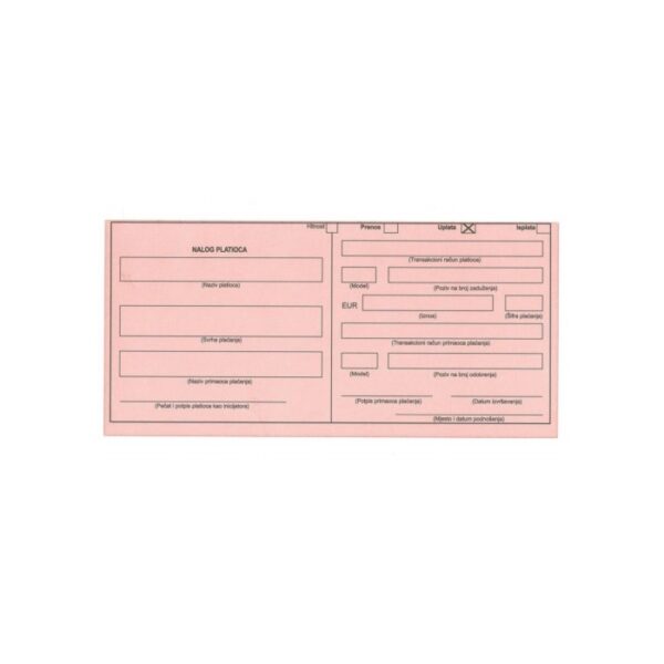 Nalog Za Uplatu Rozi 100 Lista