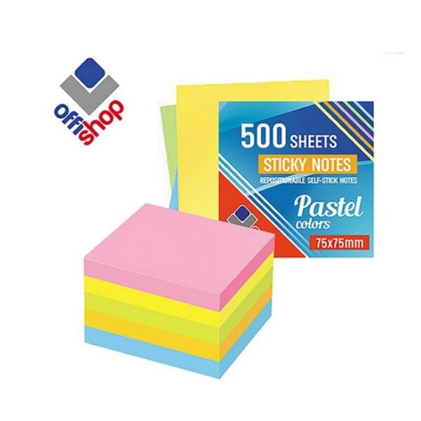 Samoljepljivi Blok Kocka Pastel Colors 500 Lista OF140