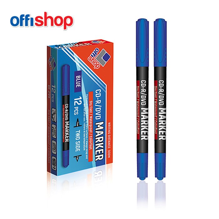 cd-r-dvd-permanent-marker-blue-0.5-1.0mm-of299 CD-R DVD Permanent Marker Blue 0.5-1.0mm OF299 - Image 1