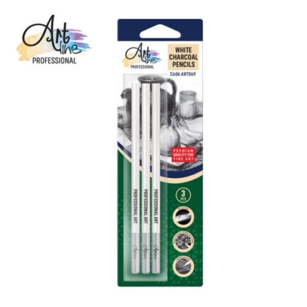 Umjetnički Ugljenj U Olovci Bijeli 3 Kom Art069